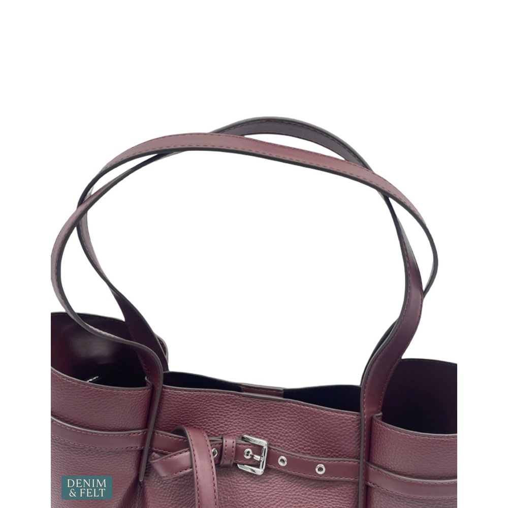 NEW Michael Kors Emilia Oxblood Pebbled Leather Laptop Work Tote Quiet Luxury - Picture 11 of 16